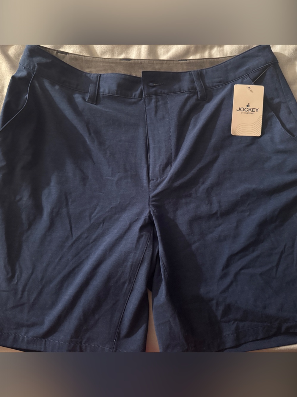Jockey Men’s Navy Flat-Front Performance Shorts